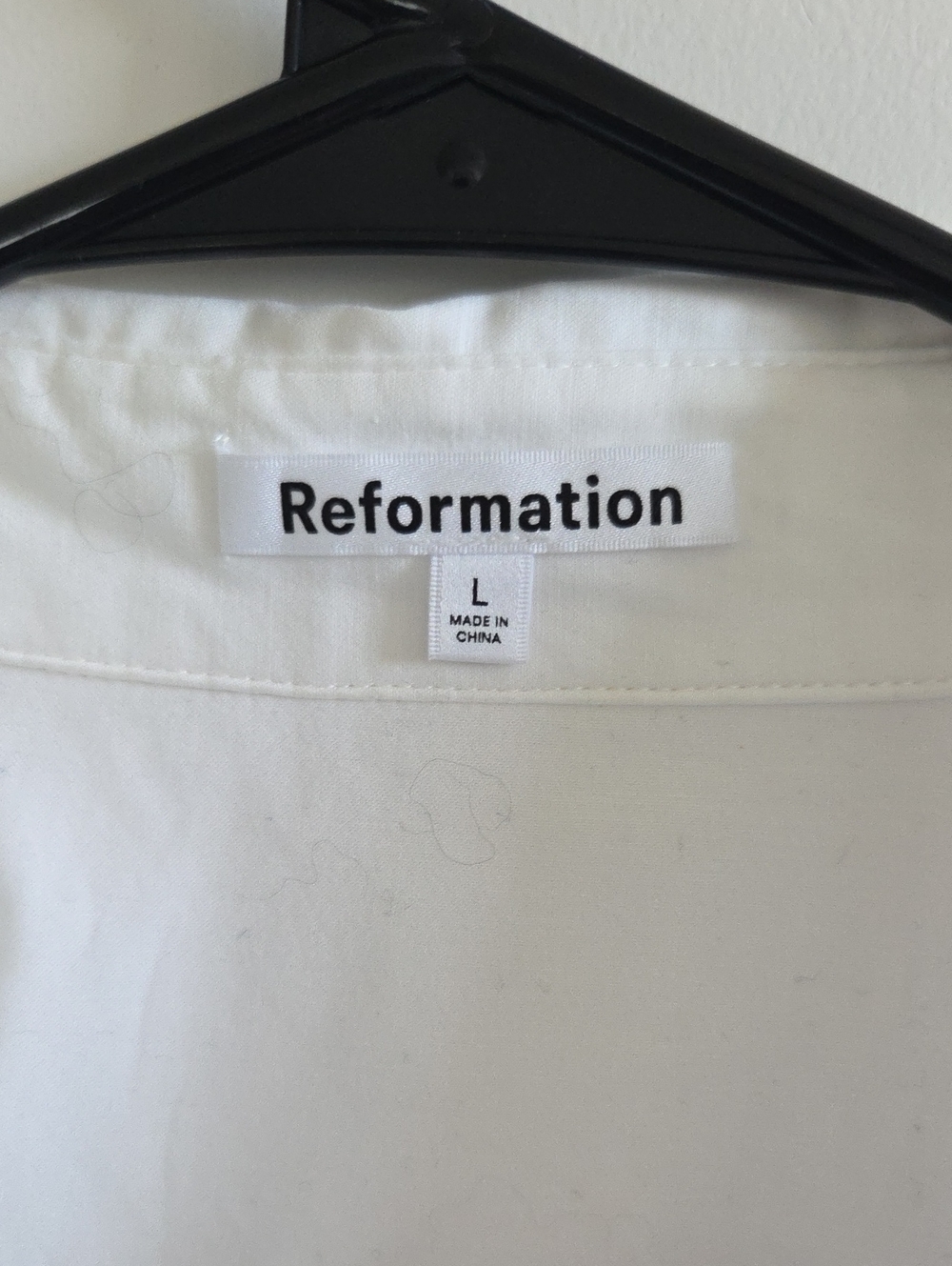 Reformations Womens Minimilist White Button-Up Shirt - Picture 3 of 6